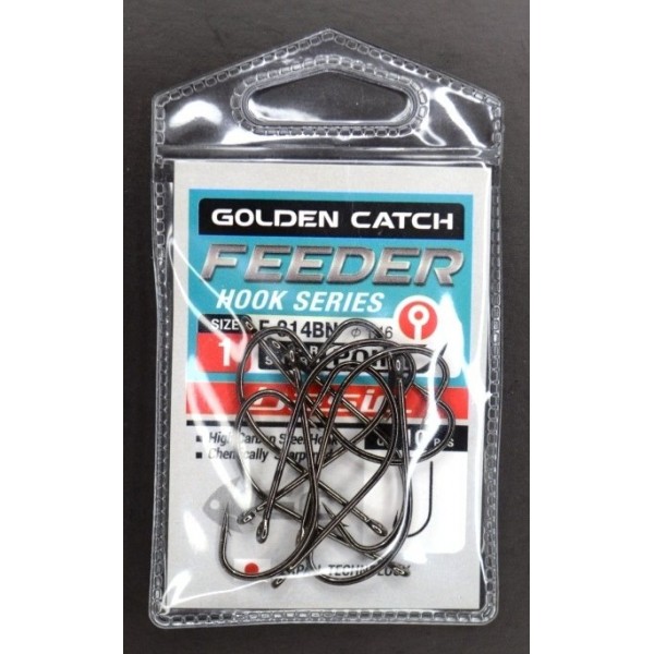 Гачки рибальські, GC Feeder Basic F-314, 10шт/уп, колір BN, розмір №1